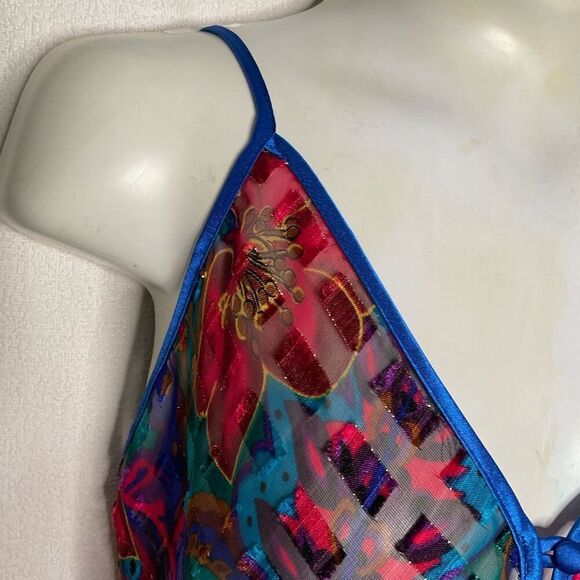 Vintage Victoria's Secret Gold Label Bodysuit Lingerie Teddy One Piece Floral‎ M - Picture 3 of 9